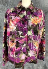 Chicos Funky Art To Wear 4 Button Jacket sz 2 or 14/16 12238