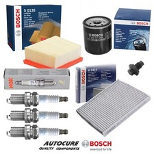 KIT COMPLETO DE FILTRO DE SERVICIO BOSCH FORD FIESTA 1.0 (MK7) + BUJÍAS NGK [2013-