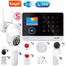 2.4G Wifi 4G GSM Wireless Siren Tuya Alarm System Real Time Alerts Motion Sensor
