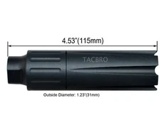 .40Cal  Aluminum Muzzle Brake 9/16"x24 TPI Thread Pitch - BLK