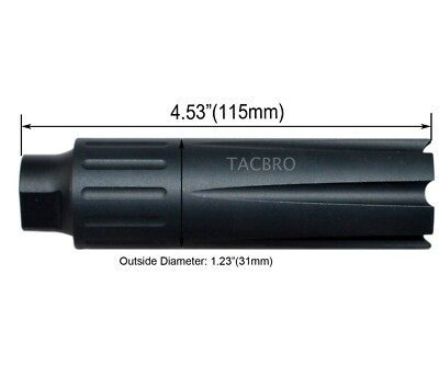 .40Cal  Aluminum Muzzle Brake 9/16''x24 TPI Thread Pitch - BLK