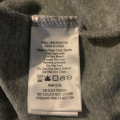 Dri Duck Womens Small Pullover Aspen Sherpa Mountain Fleece Hunter Grey 1/4 Snap - Picture 7 of 7