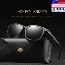 Men's HD Polarized Aviator Sunglasses Driving Sports Outdoor Fishing Eyewear