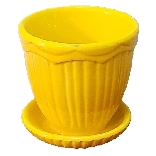 McCoy Art Pottery Sunshine Yellow Planter MCP USA