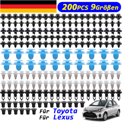 200x Befestigung Clips Klip Spreizniete Bodenverkleidung Auto für Toyota & Lexus