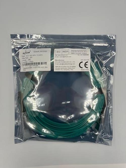 ® - 15m/49.21ft Fiber Optic Cable OM3 SFP+ to SFP+ AOC 10Gbps Compatible 