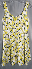 Divided Dress Womens 10 Lemon Sleeveless Springtime Summer Picnic Yellow Green
