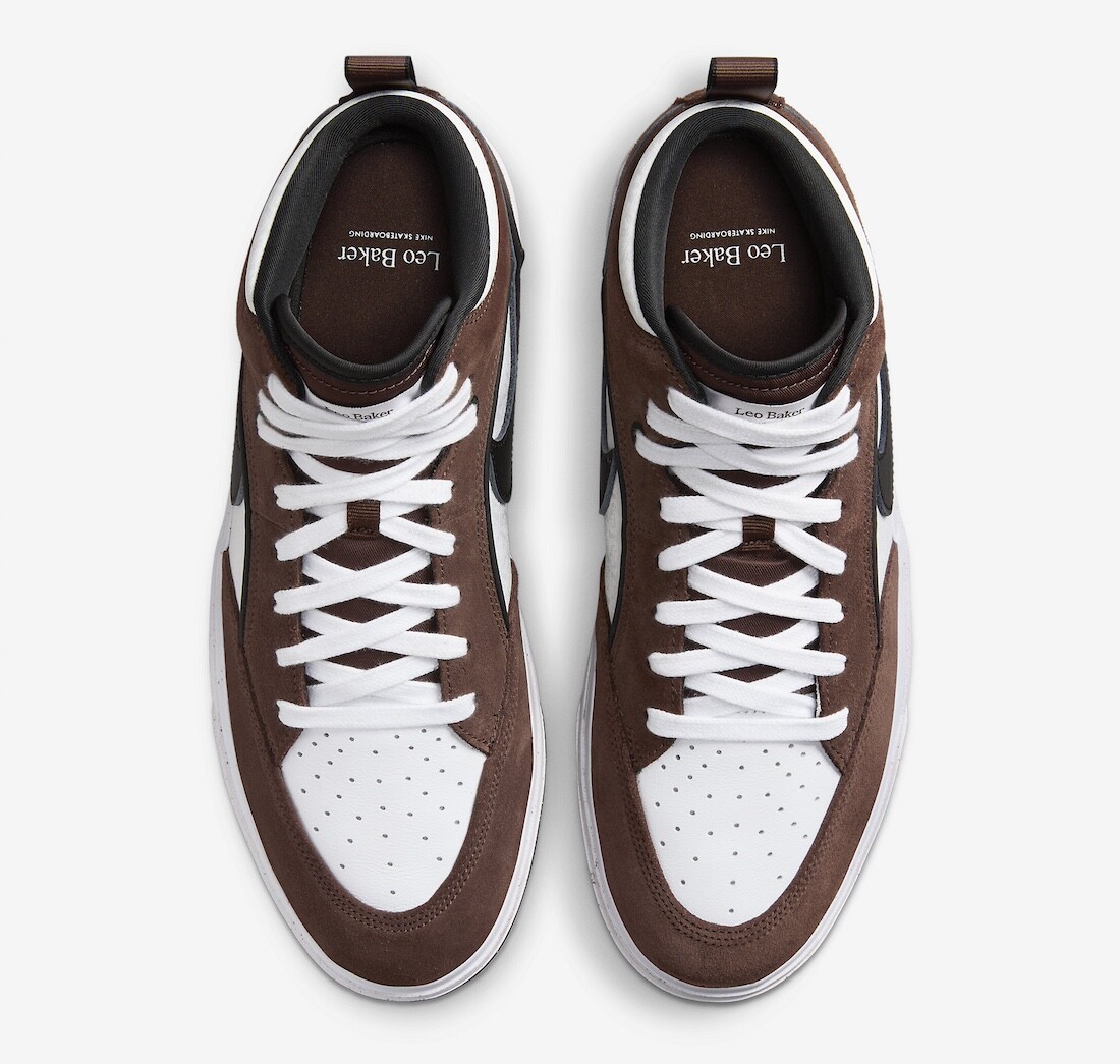 Nike SB React Leo Skate Shoe Light Chocolate/White DX4361