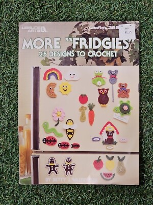 MORE Fridgies magnets crochet pattern for owl frog animals fruit sun turtle