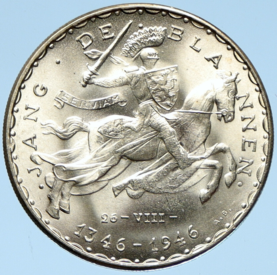 1946 LUXEMBOURG Charlotte LETZBURG John the Blind OLD Silver 50
