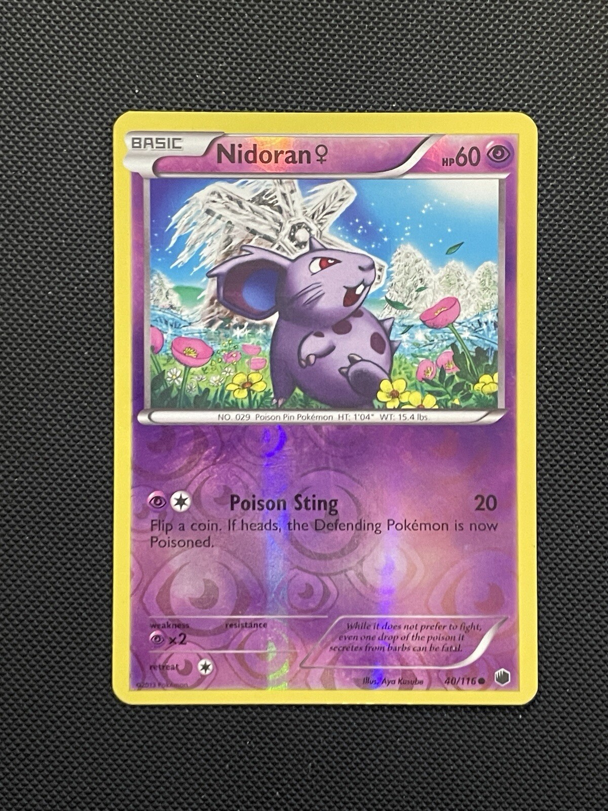 Nidoran F 40/116 Reverse Holo Plasma Freeze Pokemon TCG LP
