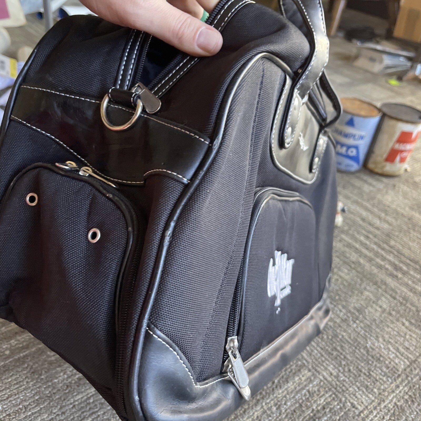 Rare Nike Golf Duffle Bag Black NCGA logo Departure T… Gem