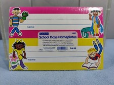 NEW LAKESHORE SCHOOL DAYS NAMEPLATES 36 PIECE DOUBLE-SIDED 4 COLORS  STYLES