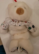 Carters Prestige Toy White Teddy Bear Wind Up Musical Plush Vintage Works SeeVid