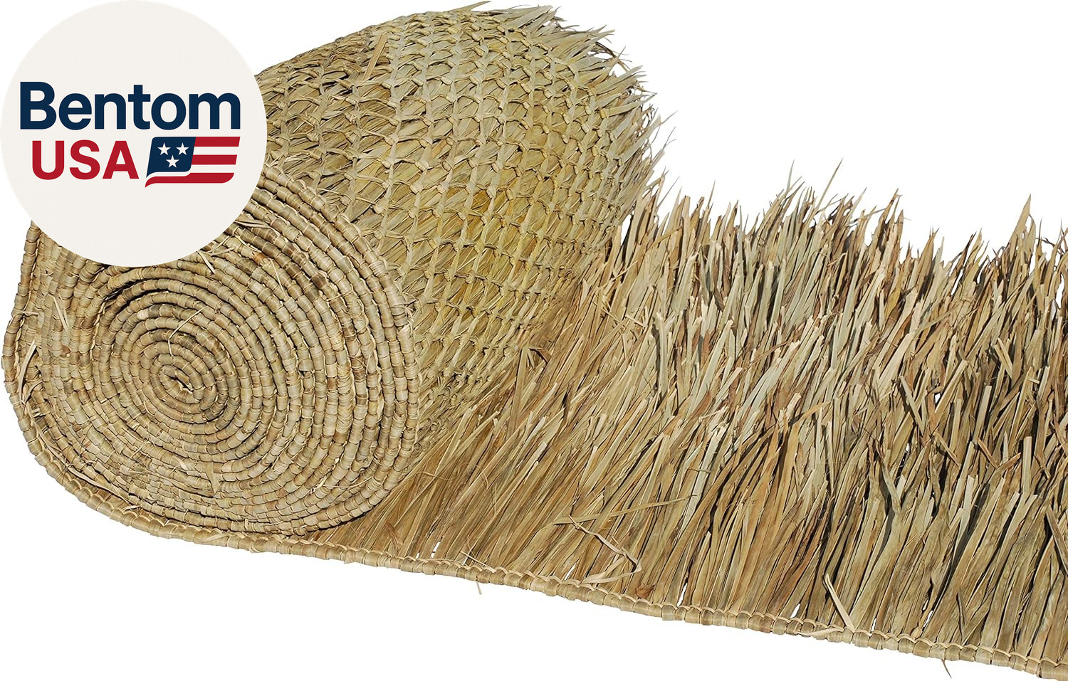Eco-Friendly Mexican Roof Thatch - Hand-Woven Palm Leaf Roll for DIY Projects, D