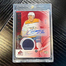 Upper Deck 2024-25 SP Game Used Authentic Rookies AR-OWOzzy Wiesblatt 82/99 Auto