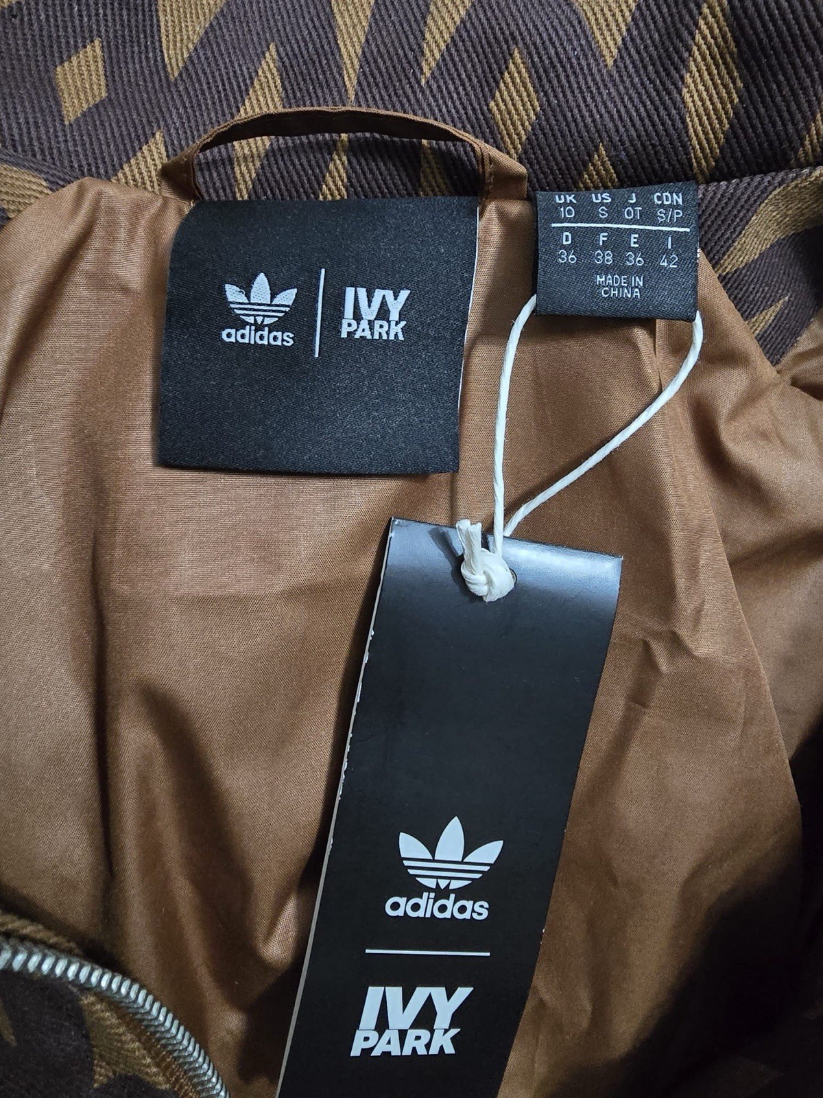 Adidas x IVY PARK Monogram Jacket Pants Set NWT Brown Women's Small Rare image 9