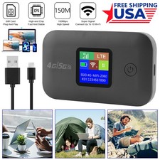 Unlocked LTE 4/5G Wireless WiFi Router Mobile Broadband MIFI LCD Hotspot 3000mAh