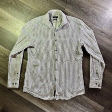 Hugo Boss Performance Slim Fit Geometric Print Button Down Shirt Mens 43/17