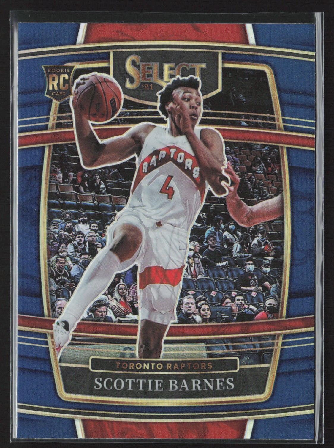 2021-22 Panini Select #74 Scottie Barnes Blue Prizms