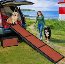 Pet Gear Travel Lite Ramps 71" L x 16" W for Dogs, Compact Easy-Fold, Lightwe...