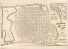 Map of Coronado Beach. San Diego, California.