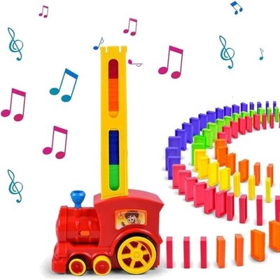 Kreatives Elektrischer Domino Zug Set mit Licht & Klang für Kinder