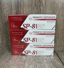 3 AstraGlow SP-8 Probiotic 2X Whitening Toothpaste for Oral Health NEW 3.5 OZ