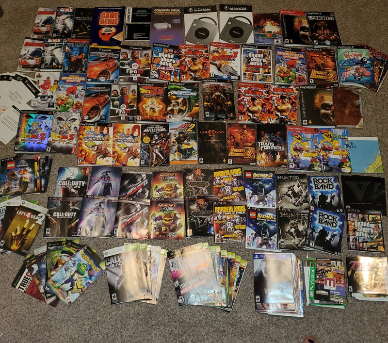 Video Game Artwork Manual Lot PS2 Playstation Nintendo Gamecube Wii Xbox Console