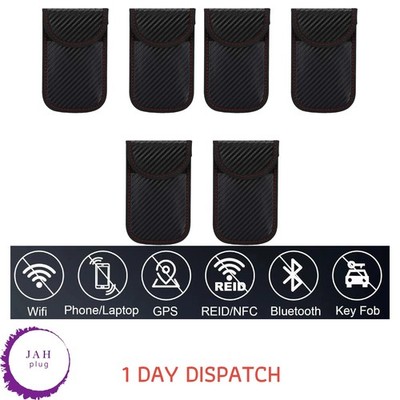 6x RFID SIGNAL BLOCKER BLOCKING FARADAY POUCH KEY CASE FOR VAUXHALL KEYLESS FOBS