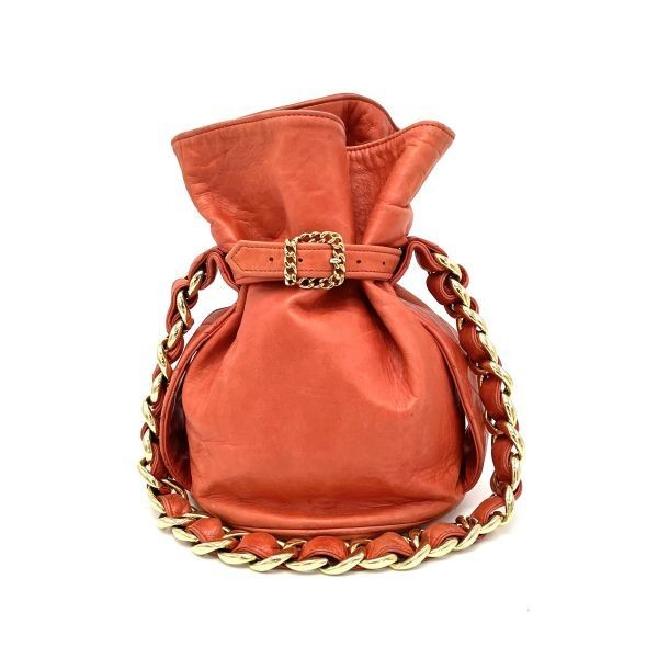 CHANEL Matelass Coco Mark Lambskin Large Chain Handbag in Black eD1280N