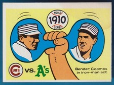 1968 Fleer World Series-1910, Cubs vs. A's (Bender Coombs In Iron-man Act) #7(A)