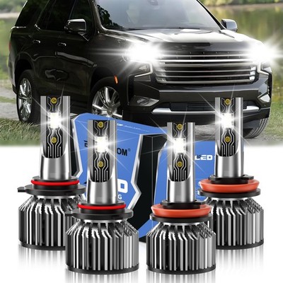 Car Front LED Headlight Bulb High&Low Beam Kit For Chevy Tahoe 2007-2020 2021