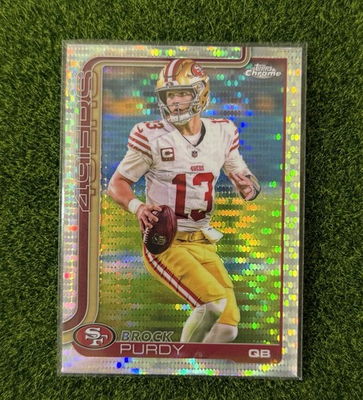 #ad 2025 Topps Chrome #262 Brock Purdy Pulsar Refractor 49ers $4.99