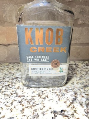 Knob Creek Cask Strength Rye Whiskey Empty Bottle 750 ml