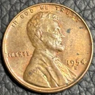 1954-D Lincoln Cent • BU+ to Almost Uncirculated TONED • Denver Mint • Semi-Key