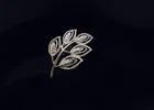 Gerry's Leaf Pin Signed Brooch Silver Tone Costume Jewelry Vintage Botanical