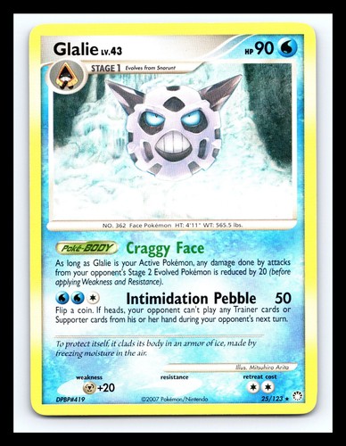 💥 Glalie 25/123 2007 Pokémon Diamond & Pearl - Mysterious Treasures  - Non Holo