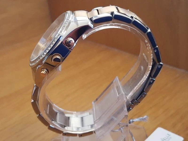 Ladies Bulova Caravelle New York Melissa 2-t Rose-Gold 45L148 Glitz Chrono Watch - Image 4 of 4