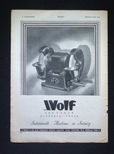 Original 1944 Werbung Wolf tragbare Elektrowerkzeuge Industriemaschine