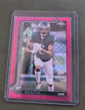 DeVonta Smith 2025 Topps Chrome PINK X-FRACTOR #244 Philadelphia Eagles