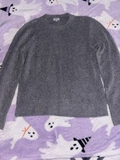 J.CREW L Gray Crewneck Long Sleeve Knit Pullover Sweater Solid