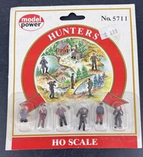 HO Scale Hunters Figures 6 Pieces Model Power #5711 New In The Package