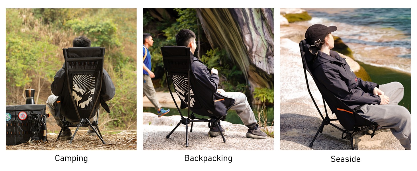 NOVSIGHT Camping Chair Folding Garden Beach Fishing Picnic Adult Child 150KG Max