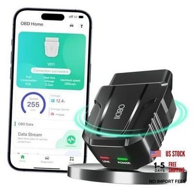 OBD2 Scanner Reader Bluetooth Wireless Auto Diagnostic Scan Tool for iOS black