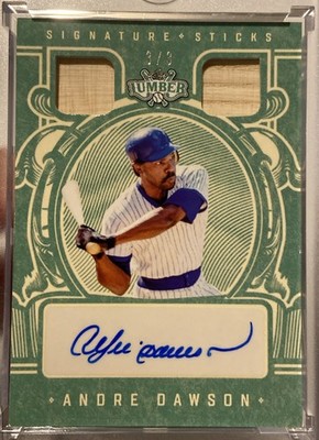 2025 Leaf Lumber Rare Emerald Edition Andre Dawson Dual BAT AUTO 3/3 SP EXPOS