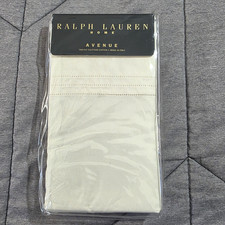 NEW VTG Ralph Lauren Home Italian Made Egyptian Cotton Pillowcase Pair Cream