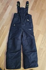 Champion C9 Gray Ski Snow Bibs Pants Youth Kids Size S 6-7 Pockets Adjustable