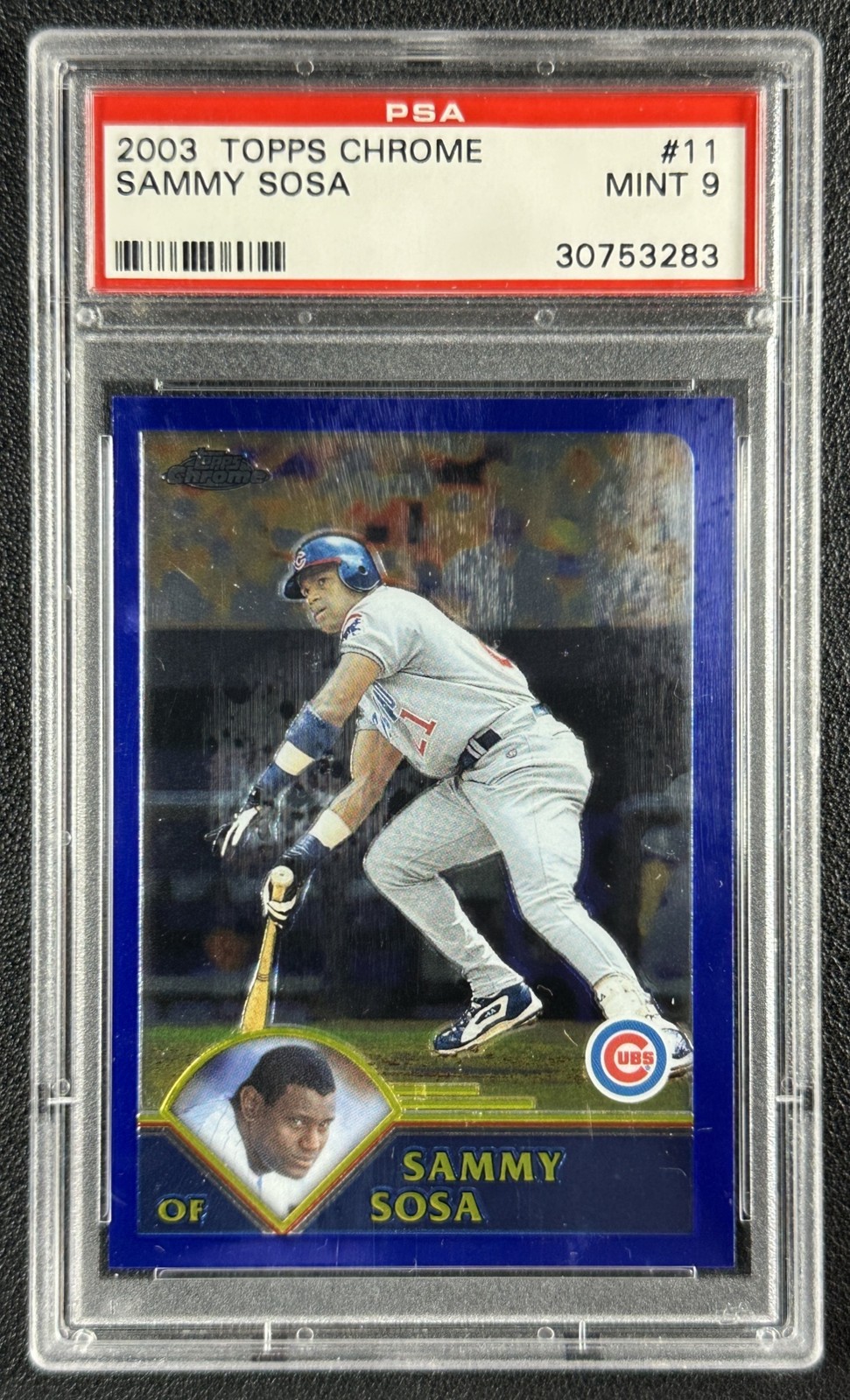 SAMMY SOSA PSA 9 2003 TOPPS CHROME #11 CUBS 3283