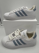 Adidas Grand Court 2.0 White/Blue Casual Sneakers GW9216 Women  s Size 6.5 New